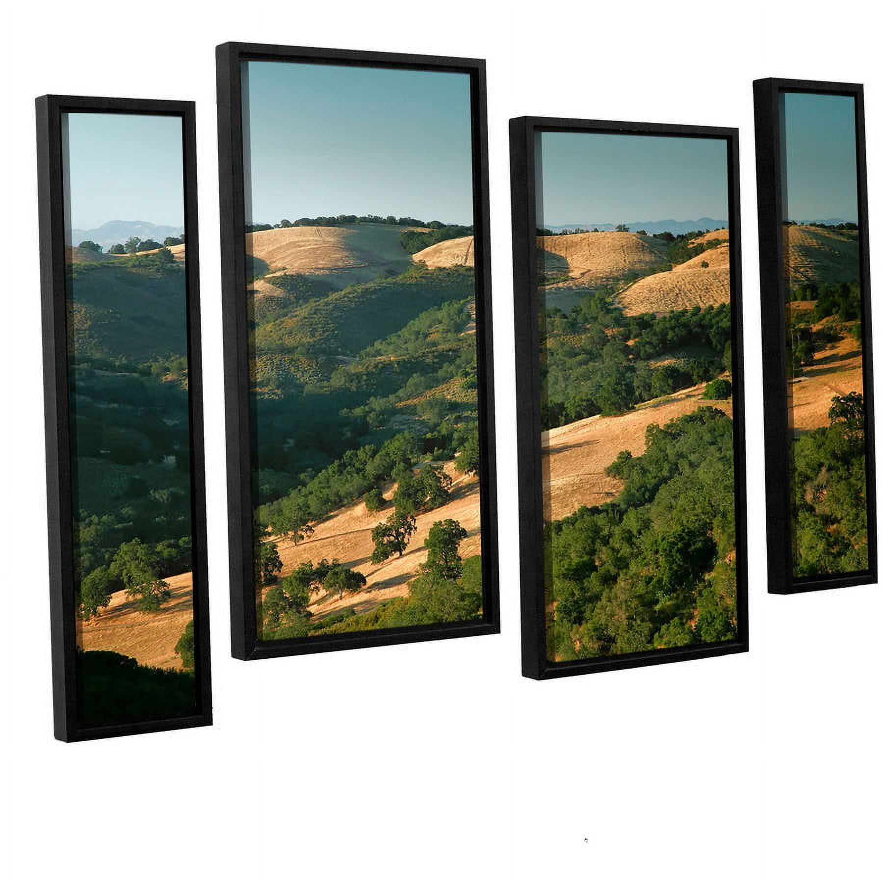 ArtWall Steve Ainsworth "Hills of California" 4-Piece Floater Framed Canvas Staggered Set