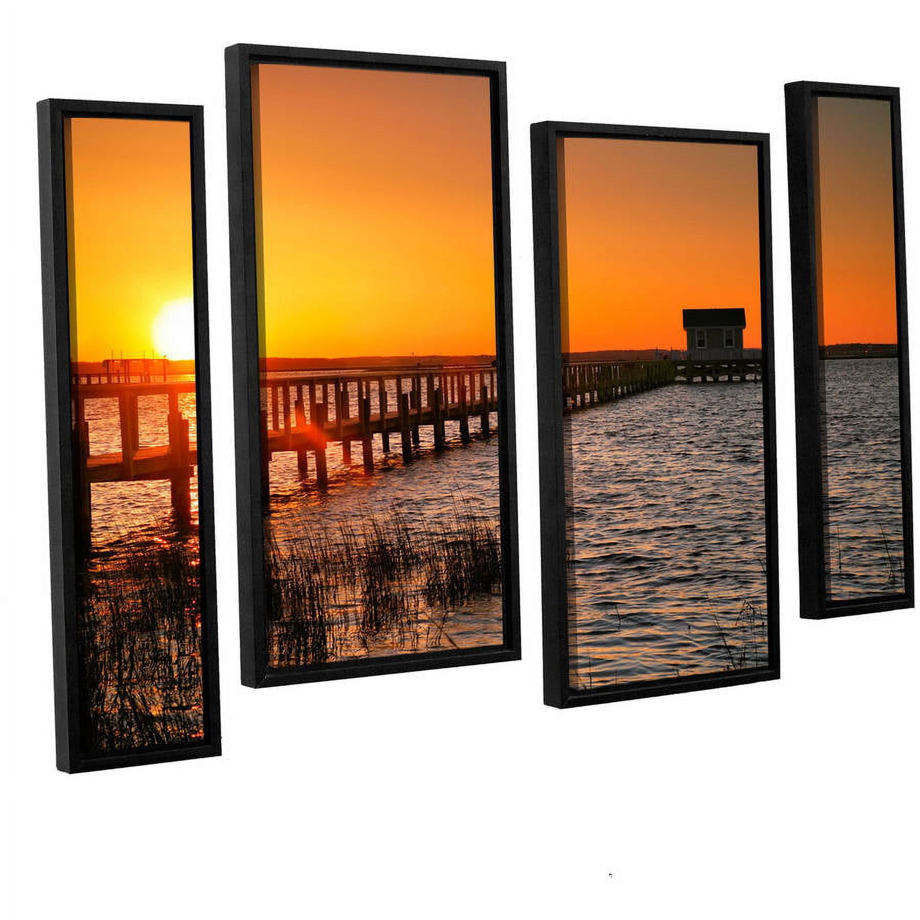 ArtWall Steve Ainsworth "House at the End of the Pier" 4-Piece Floater Framed Canvas Staggered Set