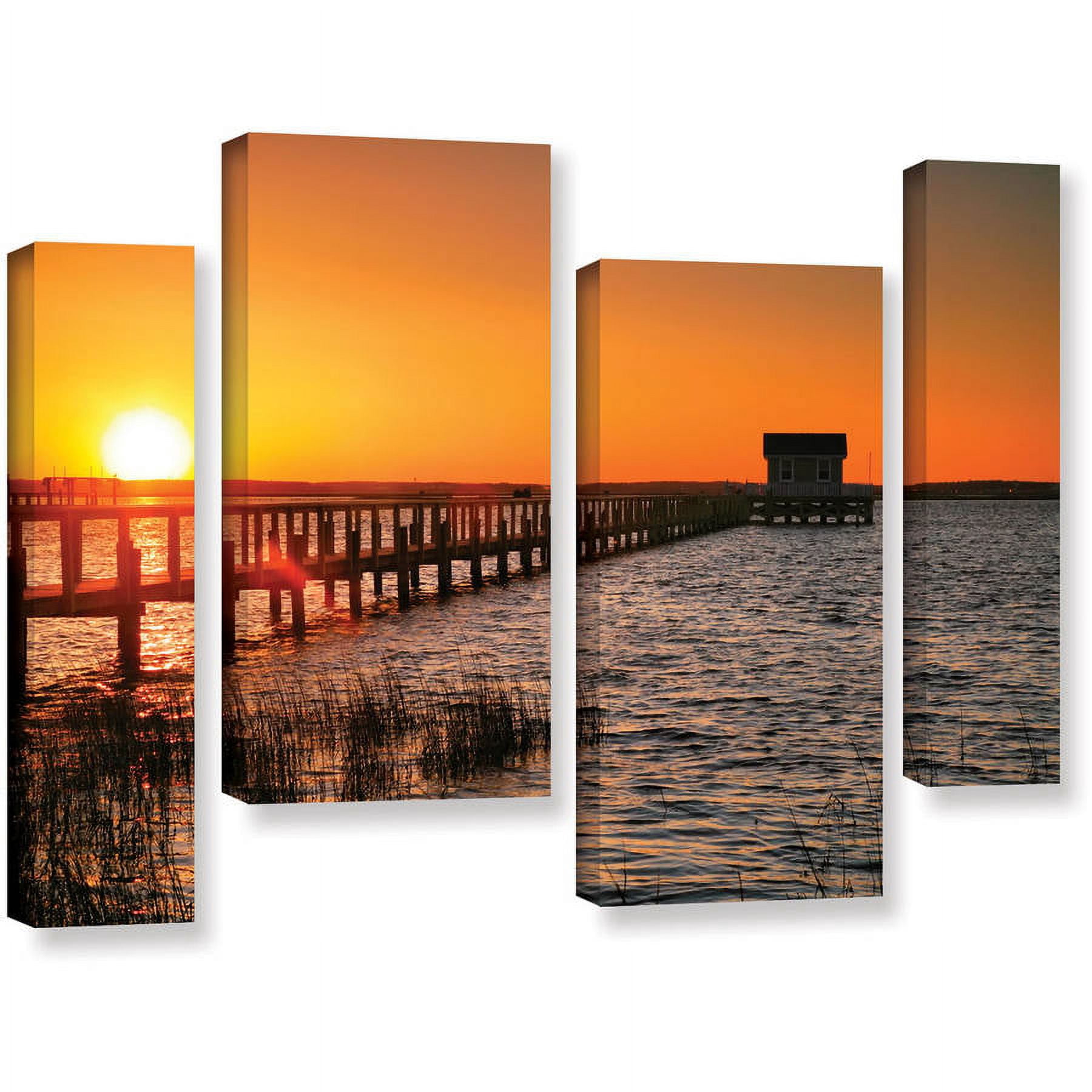 ArtWall Steve Ainsworth "House at the End of the Pier" 4-Piece Gallery-Wrapped Canvas Staggered Set