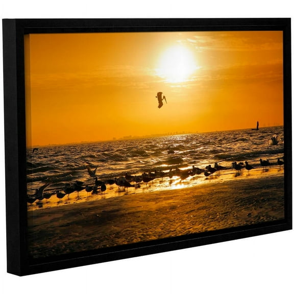 ArtWall Steve Ainsworth "In For the Landing" Gallery-Wrapped Floater-Framed Canvas