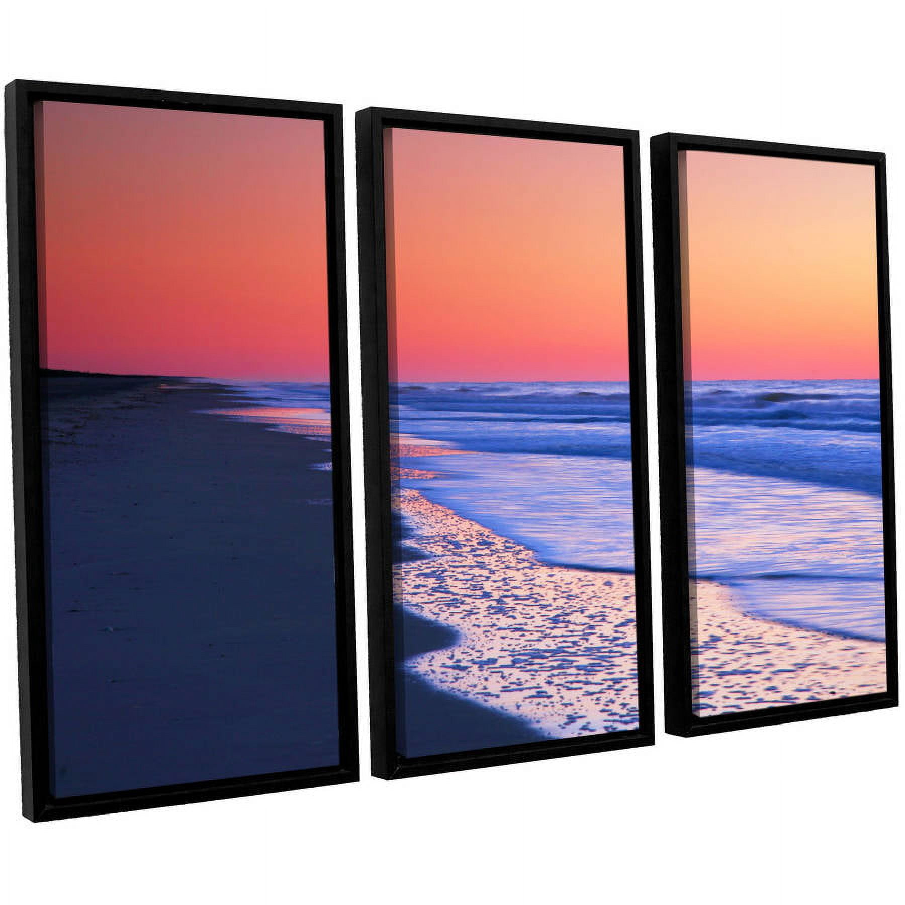 ArtWall Steve Ainsworth "Lavender Sea I" 3-Piece Floater-framed Canvas Set