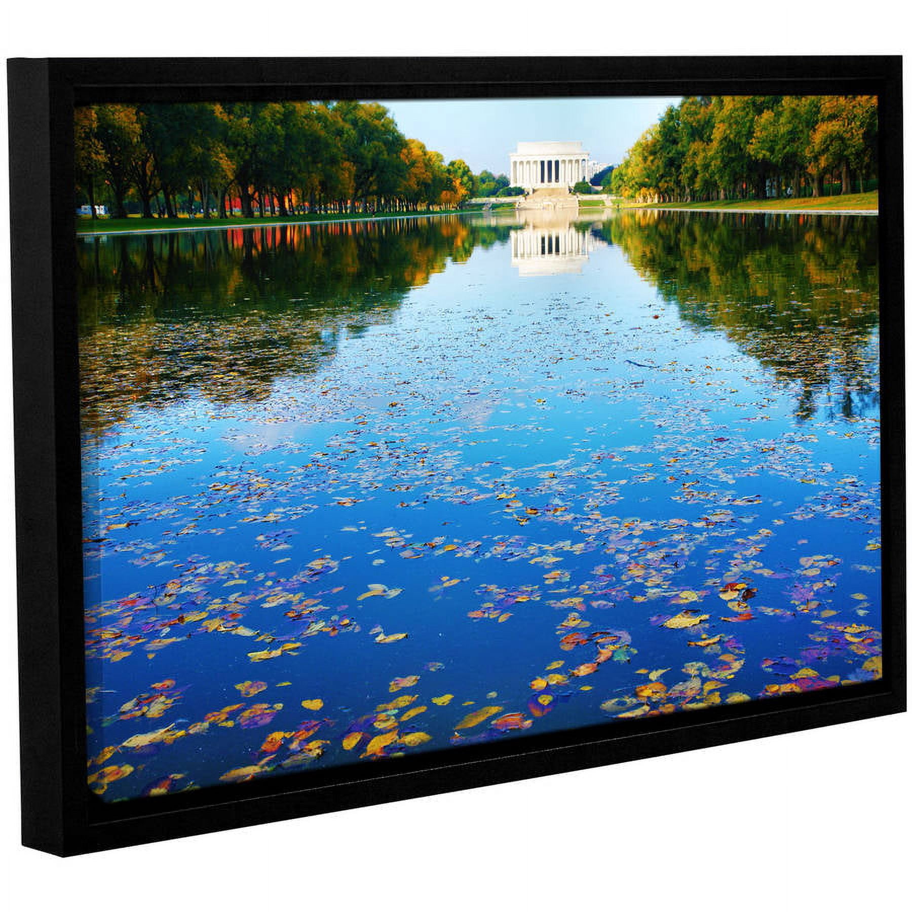 ArtWall Steve Ainsworth "Lincoln Memorial and Reflecting Pool I" Gallery-Wrapped Floater-Framed Canvas