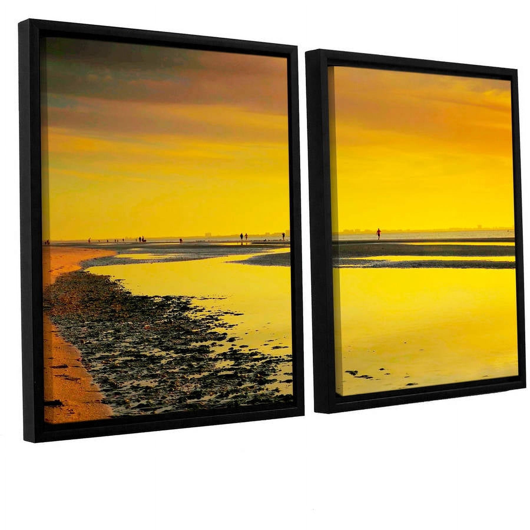 ArtWall Steve Ainsworth "Mellow Yellow Morning" 2-Piece Floater Framed Canvas Set