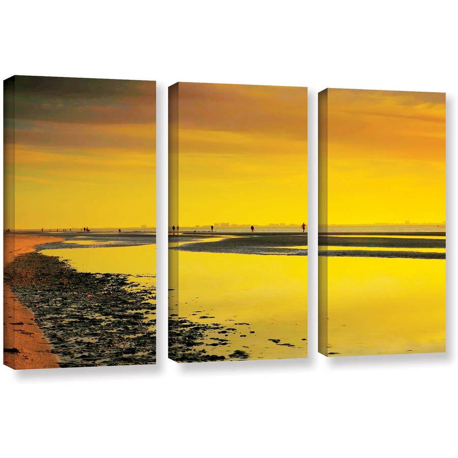 ArtWall Steve Ainsworth "Mellow Yellow Morning" 3-Piece Gallery-wrapped Canvas Set
