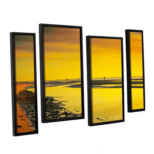ArtWall Mellow Yellow Morning by Steve Ainsworth 4 Piece Framed Photographic Print Set
