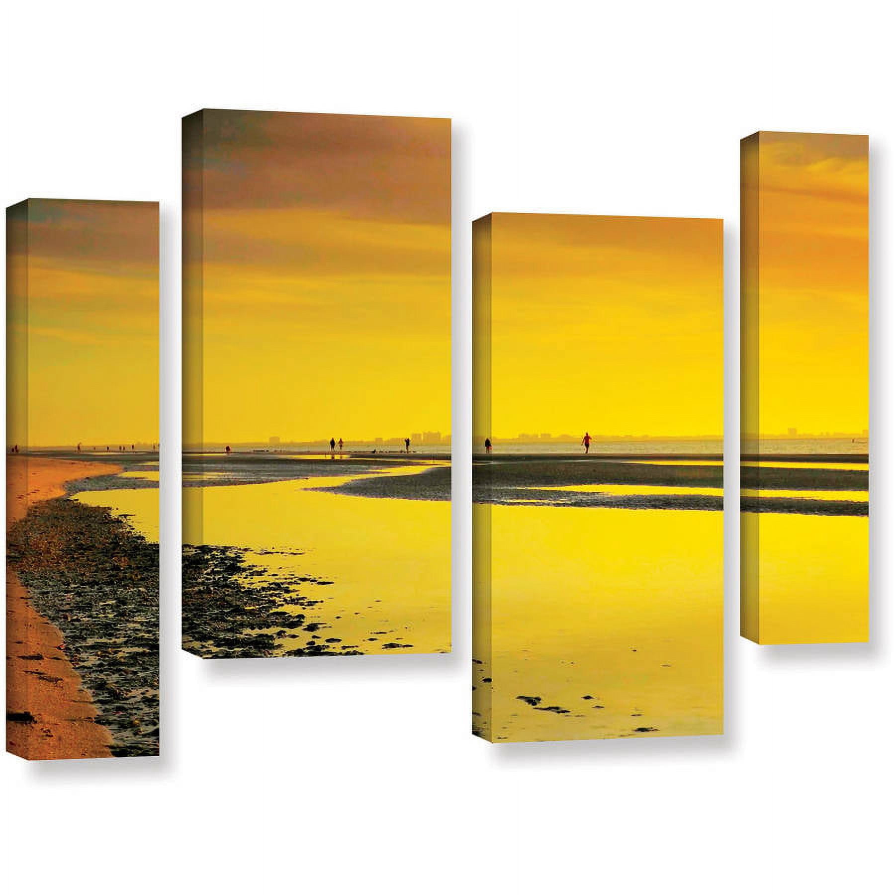 ArtWall Steve Ainsworth "Mellow Yellow Morning" 4-Piece Gallery-Wrapped Canvas Staggered Set