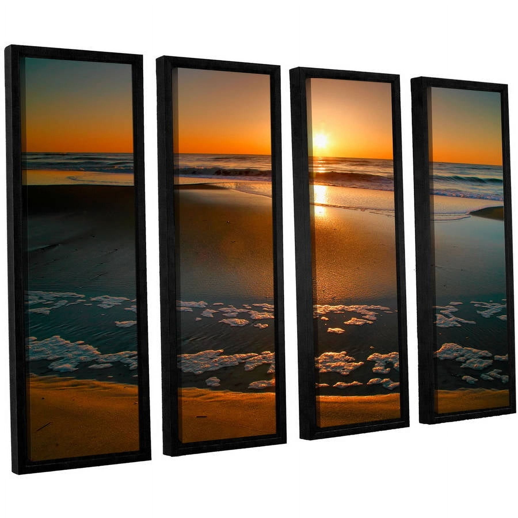 Morning Sunrise 4-Piece Framed Canvas Print Set