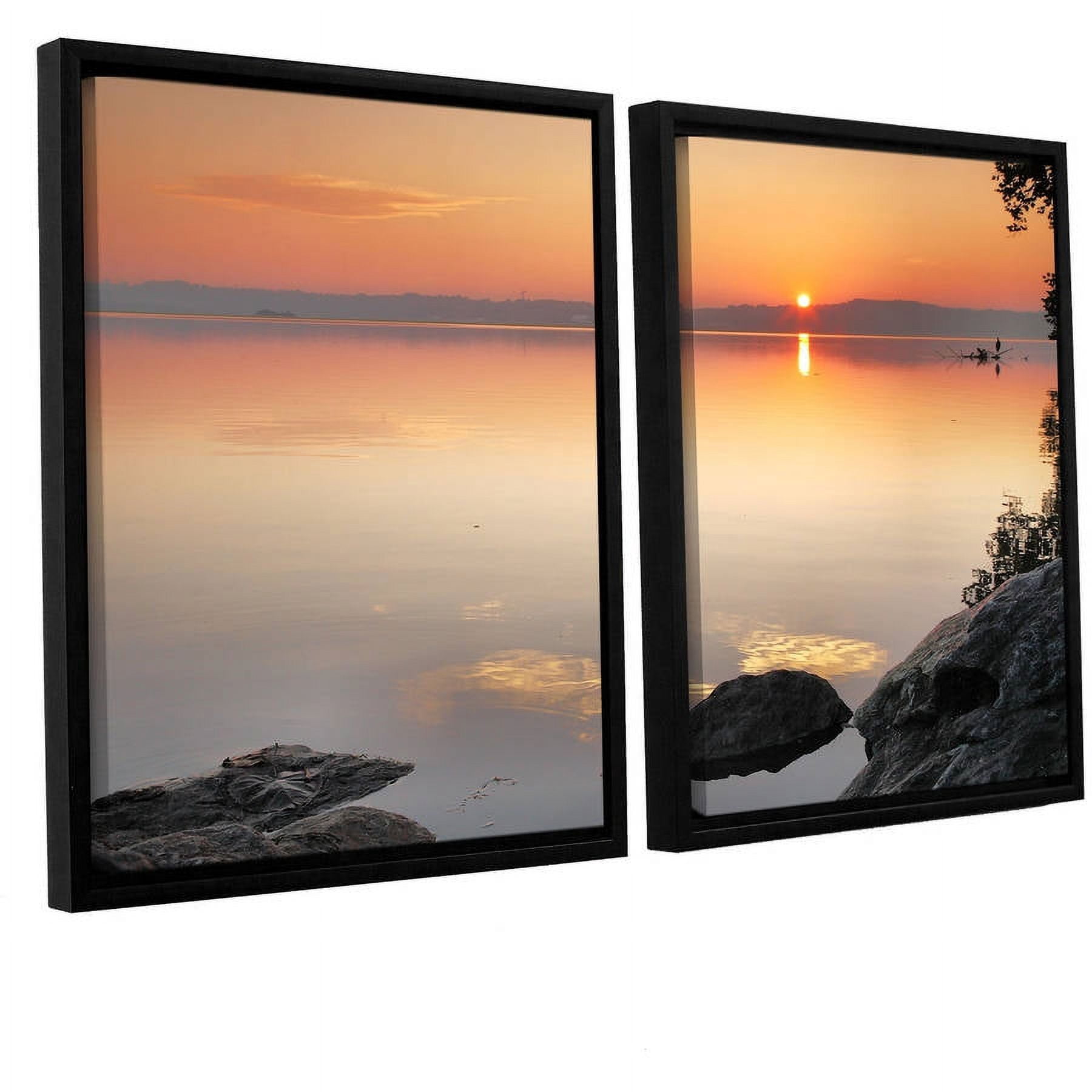 ArtWall Steve Ainsworth "Potomac Sunrise" 2-Piece Floater Framed Canvas Set