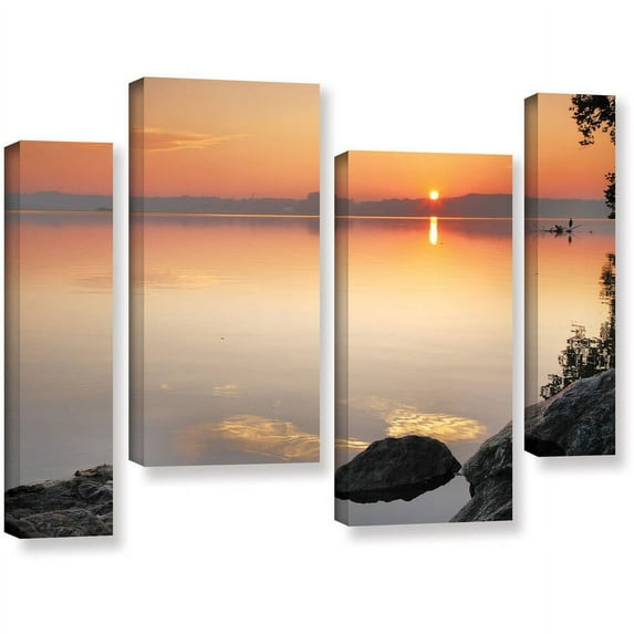 ArtWall Steve Ainsworth "Potomac Sunrise" 4-Piece Gallery-Wrapped Canvas Staggered Set