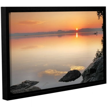 ArtWall Steve Ainsworth "Potomac Sunrise" Gallery-Wrapped Floater-Framed Canvas