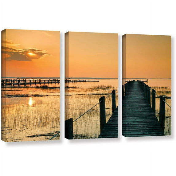 ArtWall Steve Ainsworth "Quiet Time" 3-Piece Gallery-wrapped Canvas Set