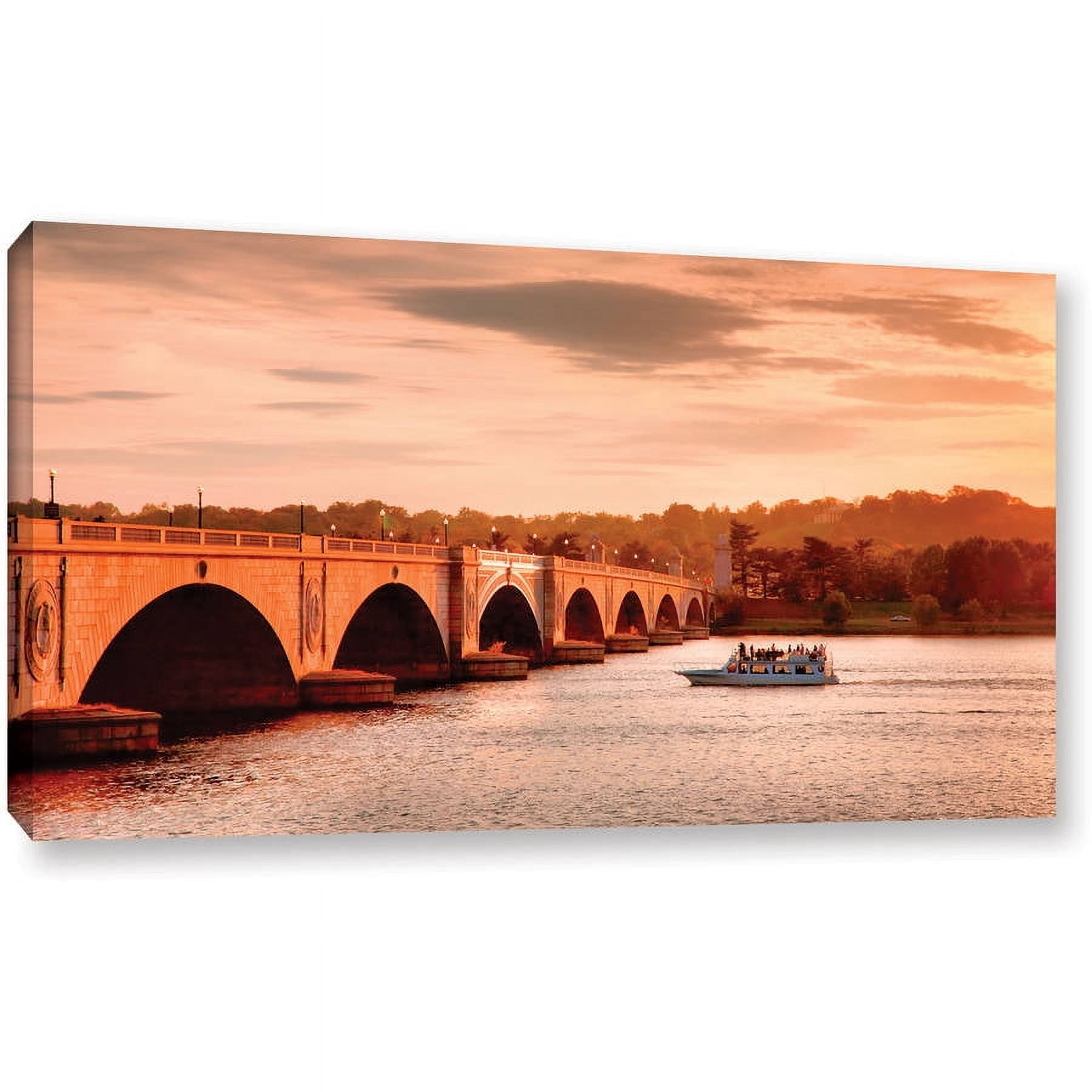 ArtWall Steve Ainsworth "River Cruise at Sunset" Gallery-Wrapped Canvas