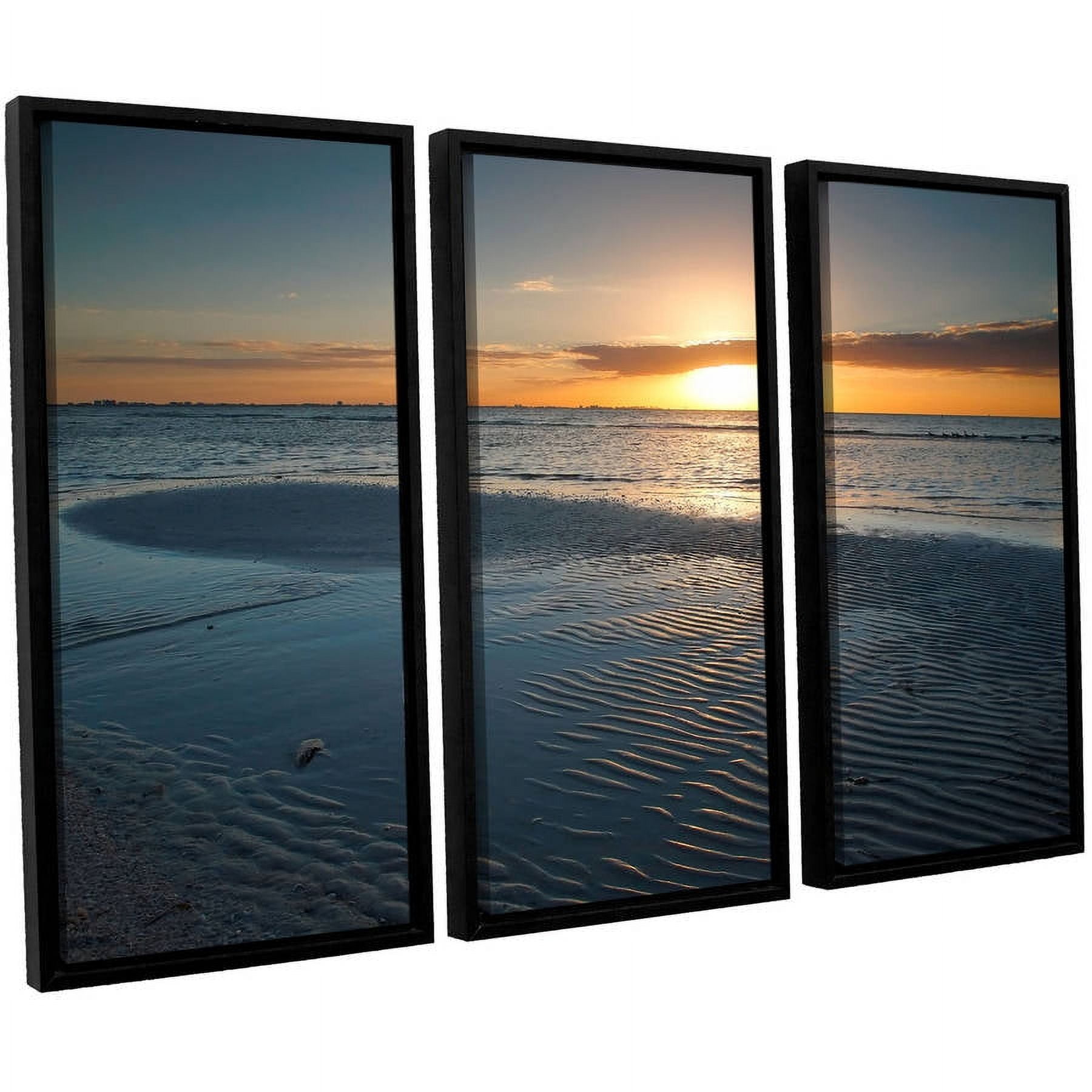 ArtWall Steve Ainsworth "Sanibel Sunrise II" 3-Piece Floater-framed Canvas Set