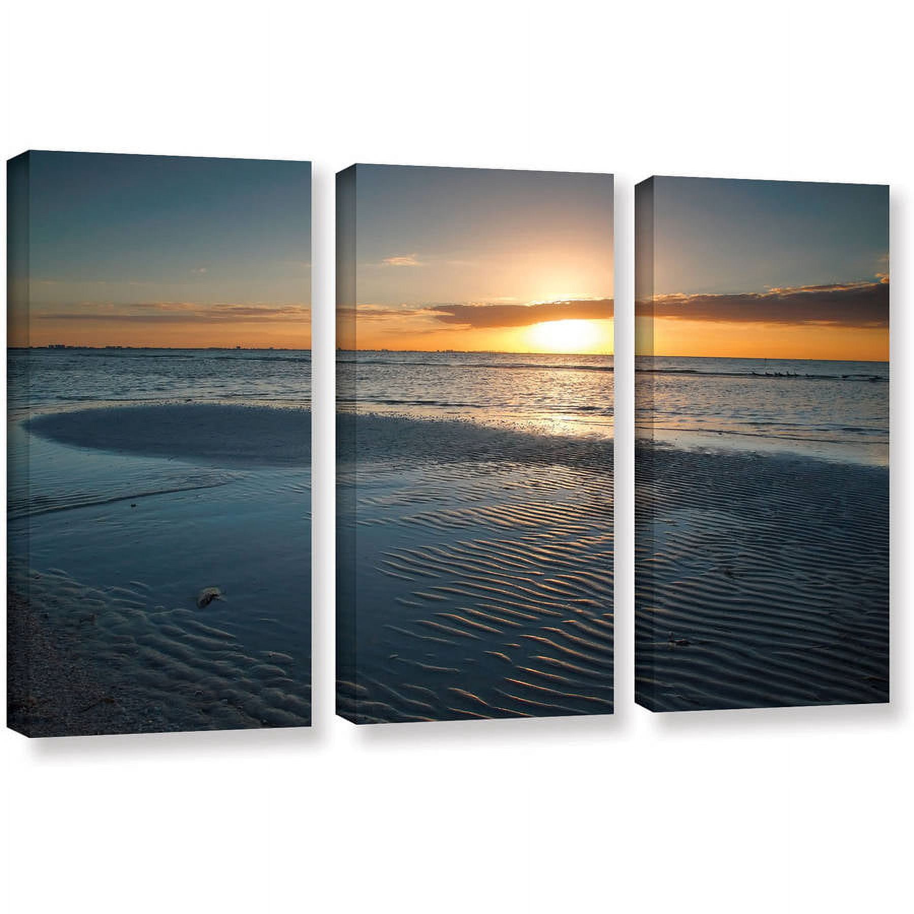 ArtWall Steve Ainsworth "Sanibel Sunrise II" 3-Piece Gallery-wrapped Canvas Set