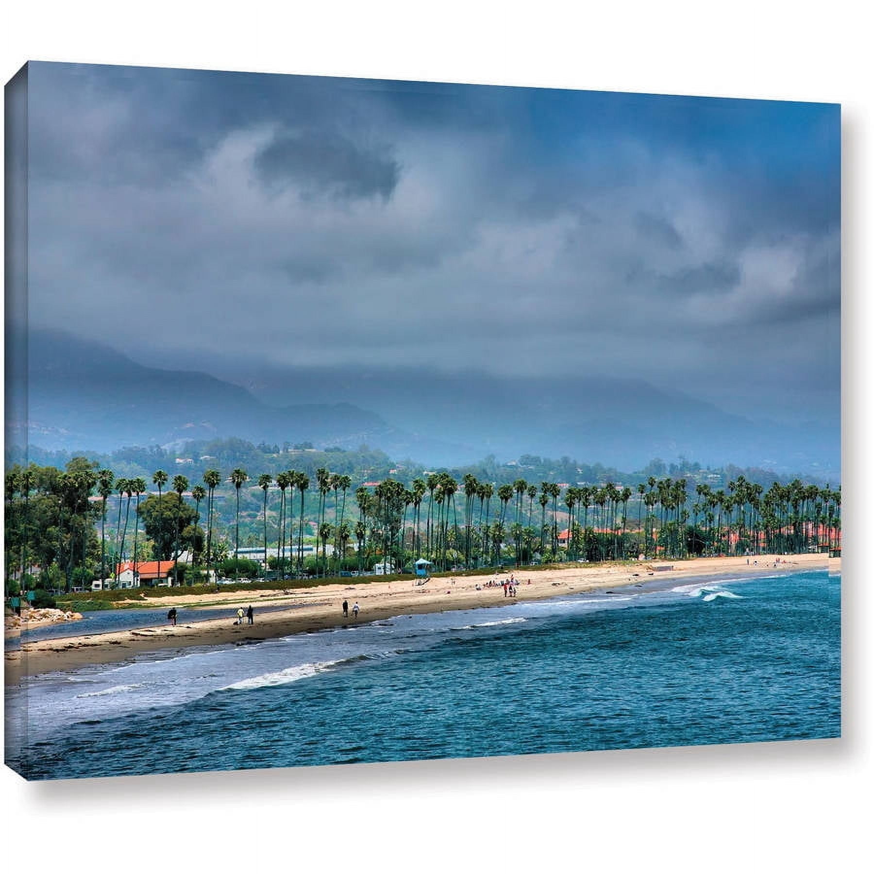 ArtWall Steve Ainsworth "The Beach at Santa Barbara" Gallery-wrapped Canvas