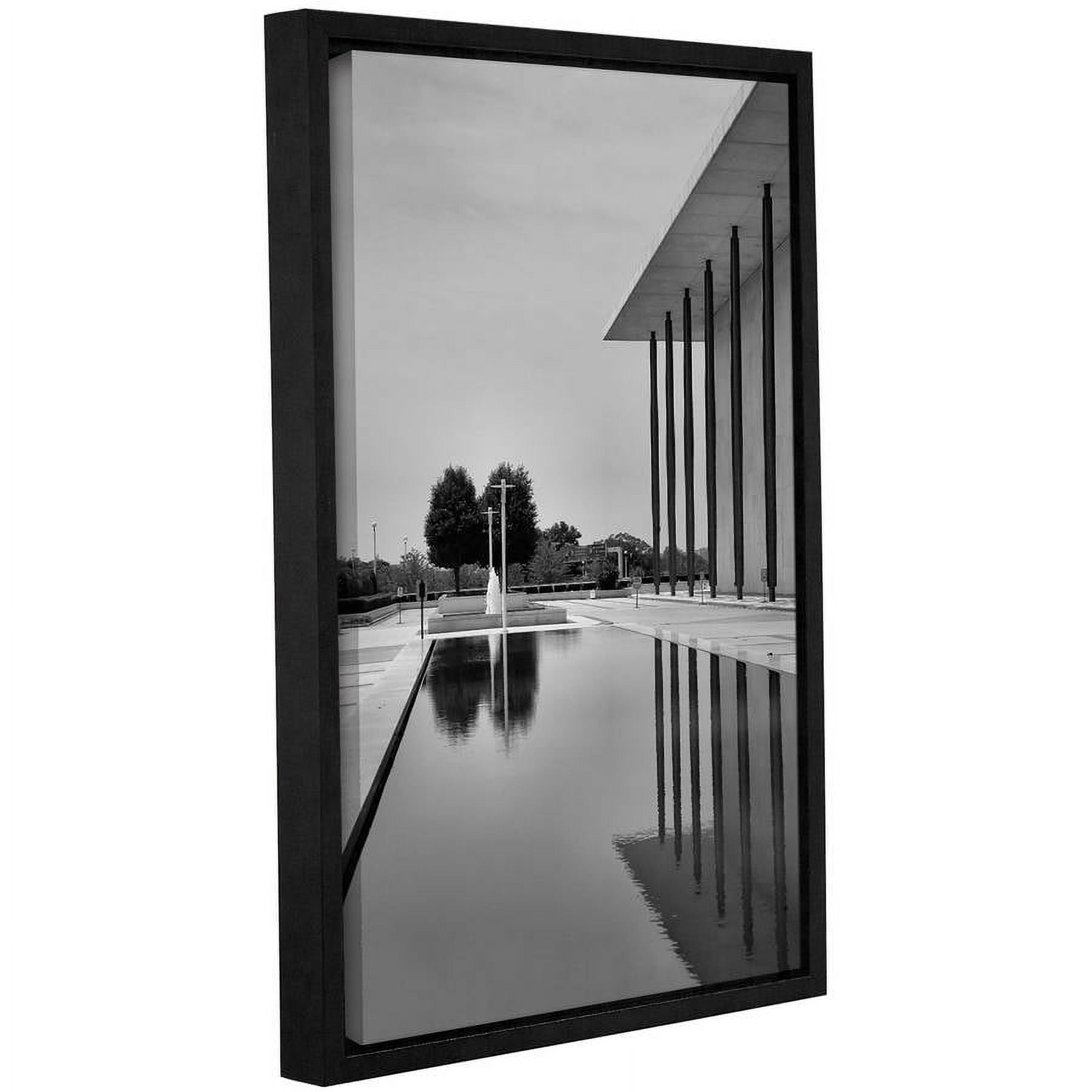 ArtWall Steve Ainsworth "The Kennedy Center Pool" Gallery-Wrapped Floater-Framed Canvas