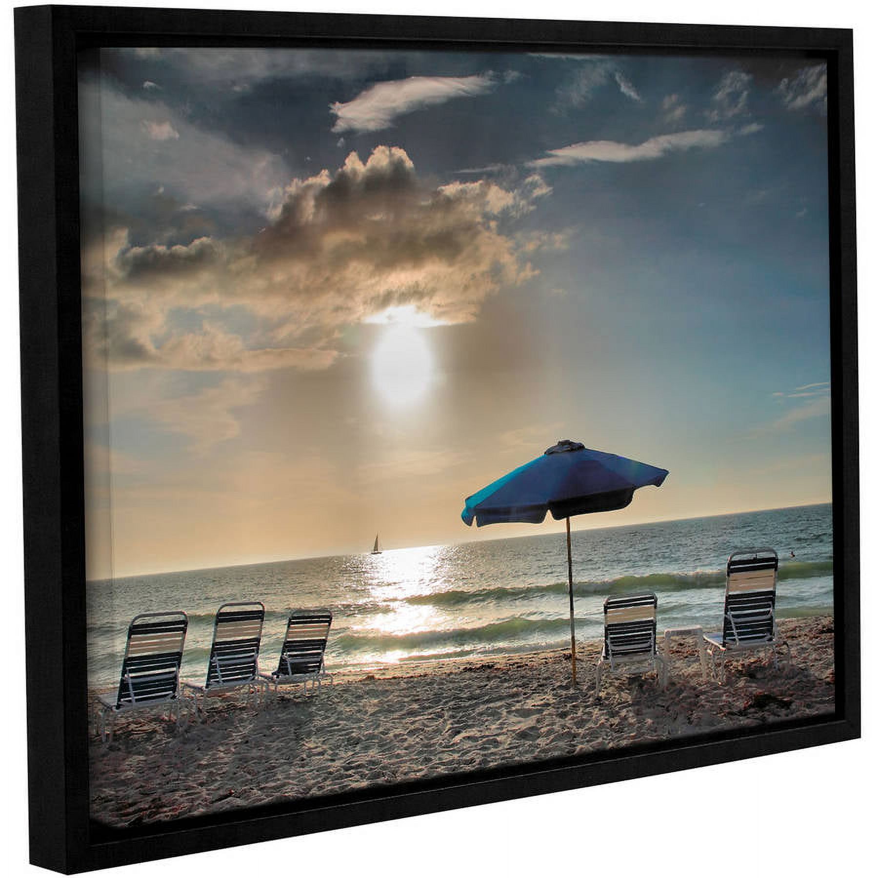 ArtWall Steve Ainsworth "Tropical Ease" Gallery-Wrapped Floater-Framed Canvas