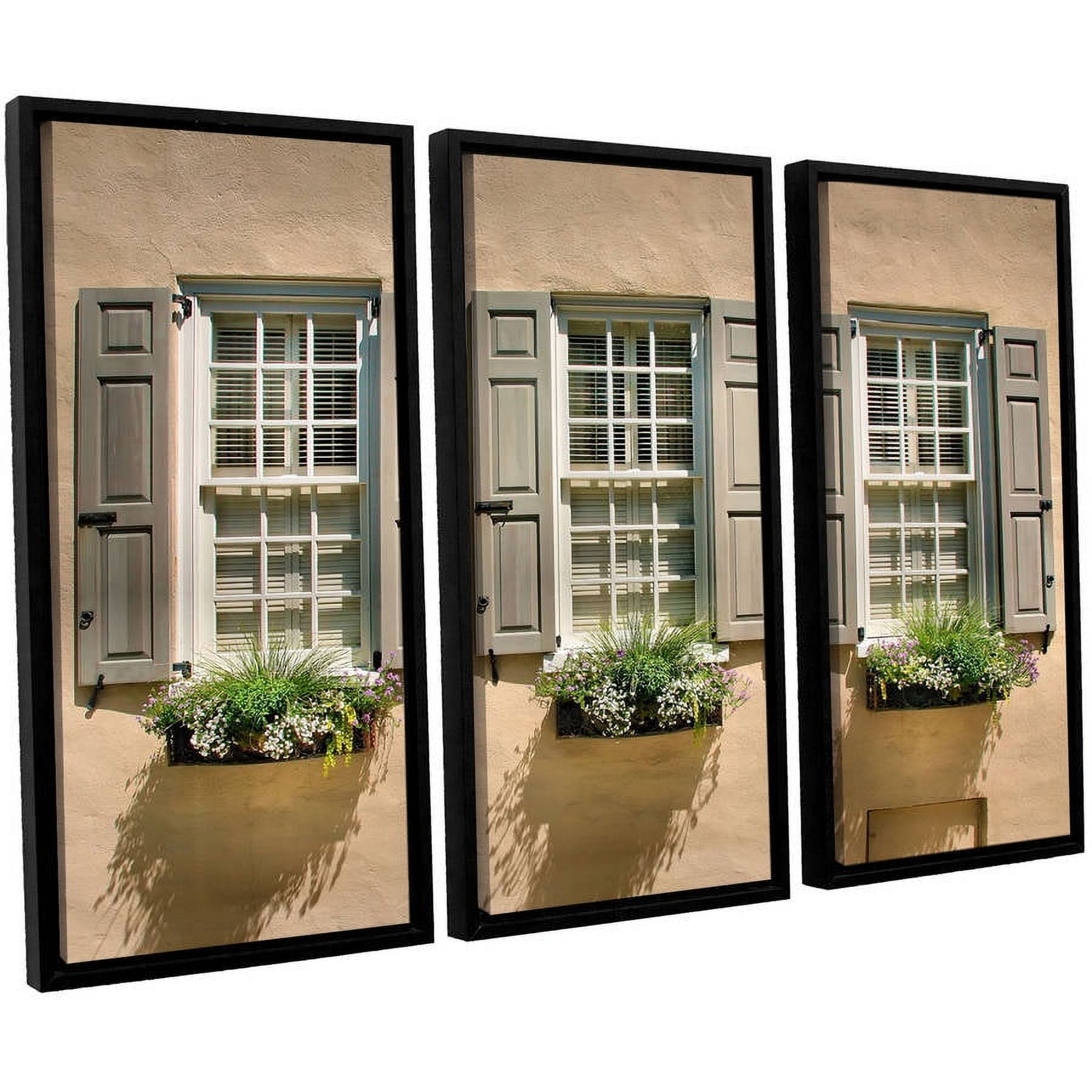 ArtWall Steve Ainsworth "Windows Of Old Charleston" 3-Piece Floater-framed Canvas Set