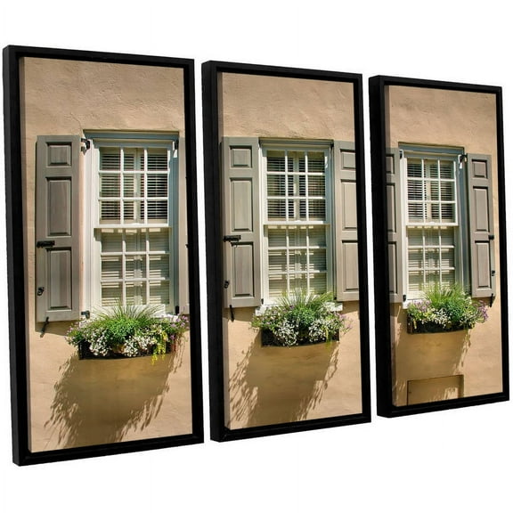 ArtWall Steve Ainsworth "Windows Of Old Charleston" 3-Piece Floater-framed Canvas Set