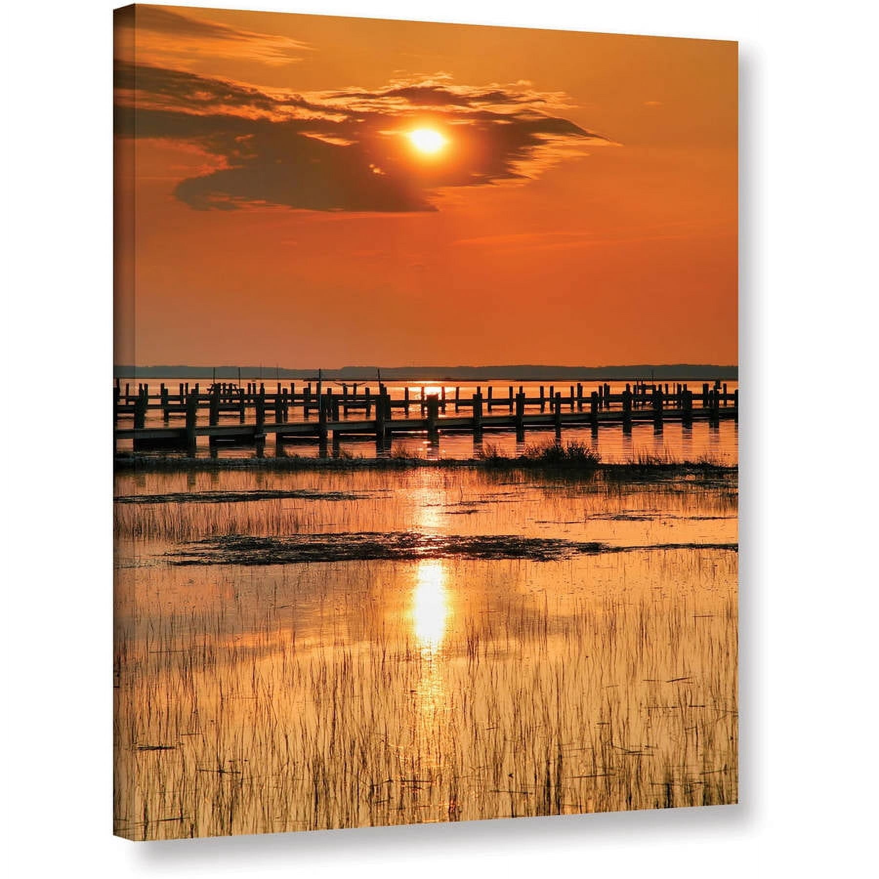 ArtWall Steven Ainsworth "Sunset Bay" Gallery-wrapped Canvas