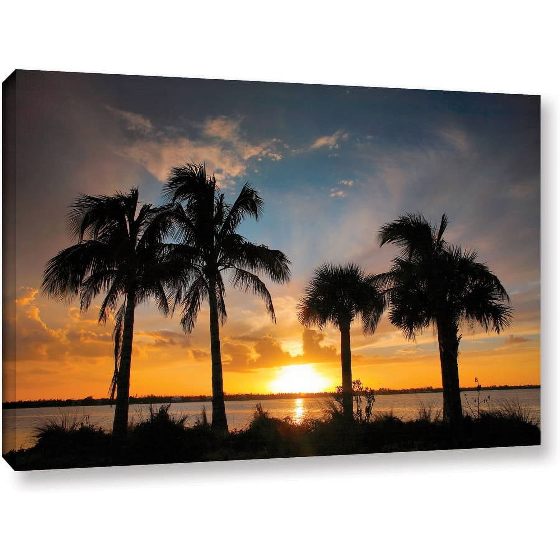 ArtWall Steven Ainsworth "Tropical Sunset" Gallery-wrapped Canvas