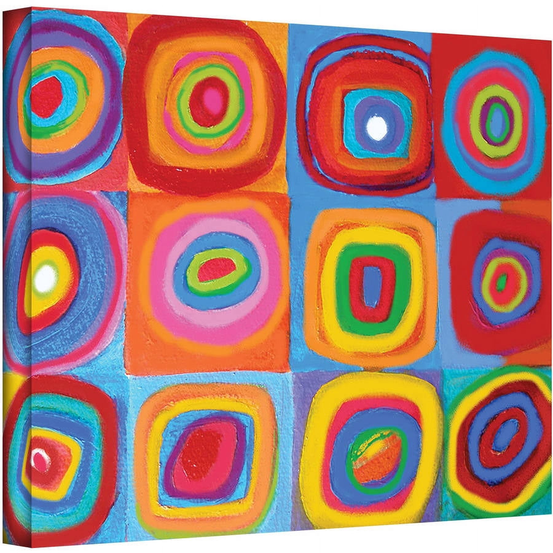 ArtWall Susi Franco "Interpretation of Farbstudie Quadrate by Wassily Kandinksy" Gallery-wrapped Canvas