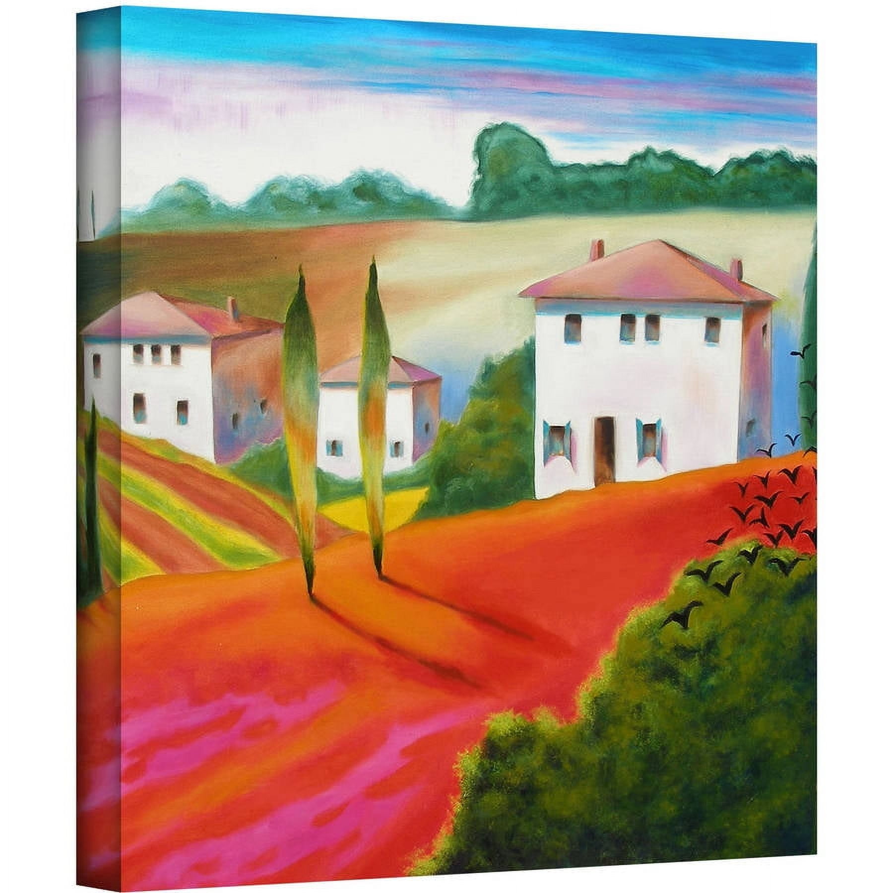 ArtWall Susi Franco "Provence Moonrise II" Gallery-wrapped Canvas