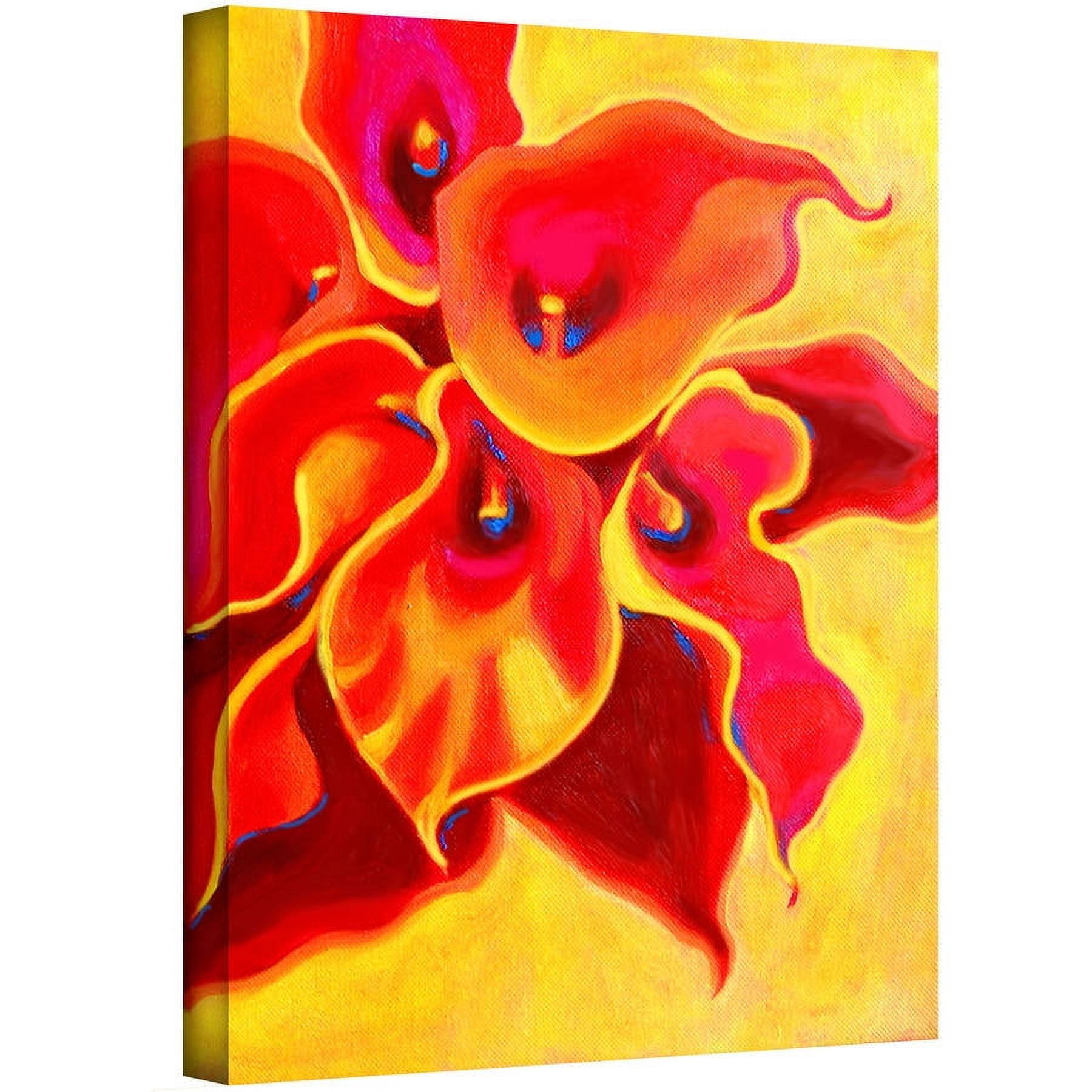 ArtWall Susi Franco "Red Calla Shadow" Gallery-wrapped Canvas
