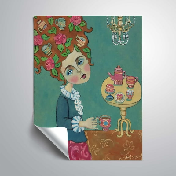 ArtWall Tea For Marie; Antoinette that is, Removable Wall Art Mural by Holly Wojahn