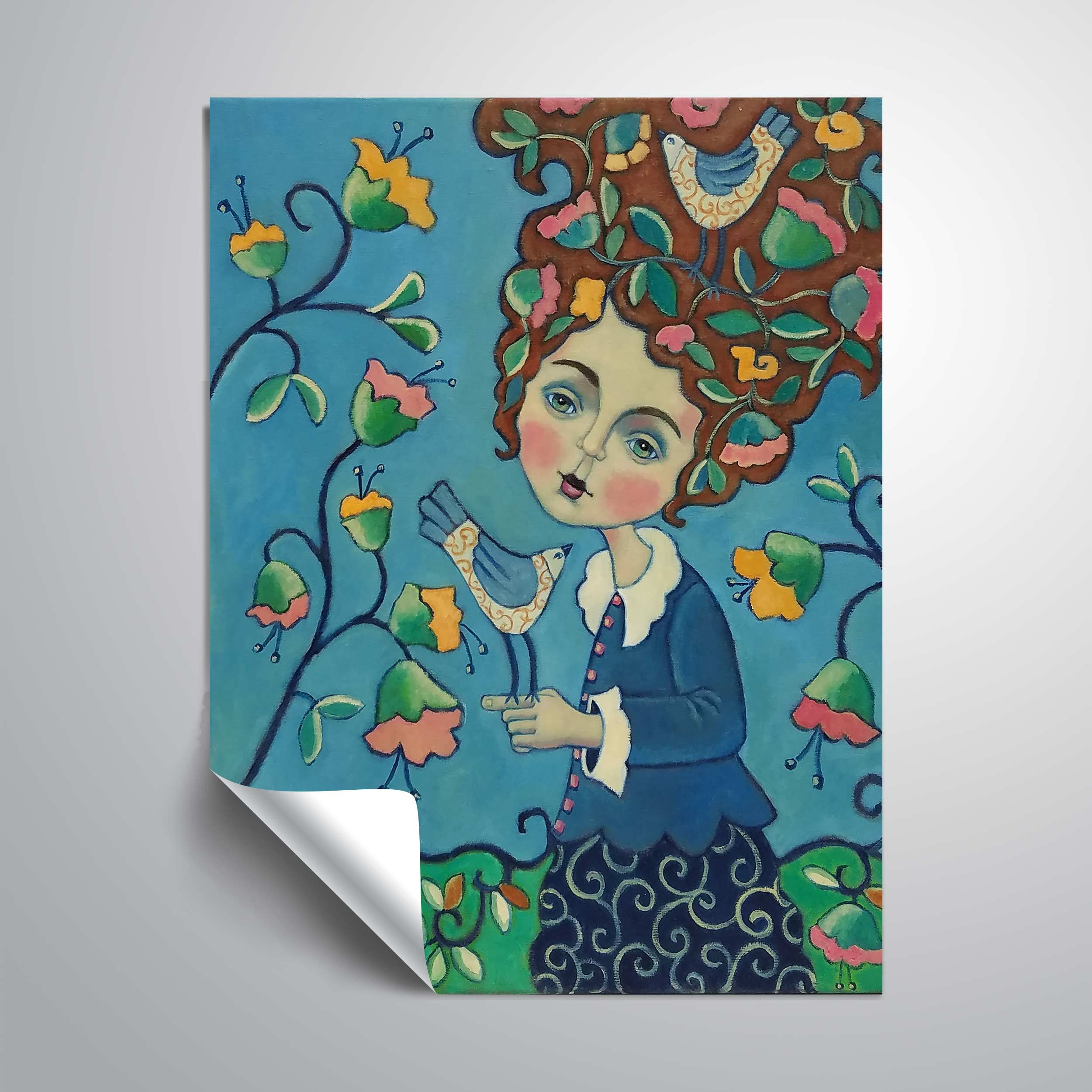 ArtWall Think Flowers, Removable Wall Art Mural by Holly Wojahn