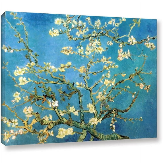 ArtWall Vincent van Gogh "Blossoming Almond Tree" Wrapped Canvas