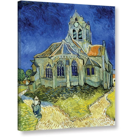 ArtWall Vincent van Gogh "The Church at Auvers" Wrapped Canvas Art