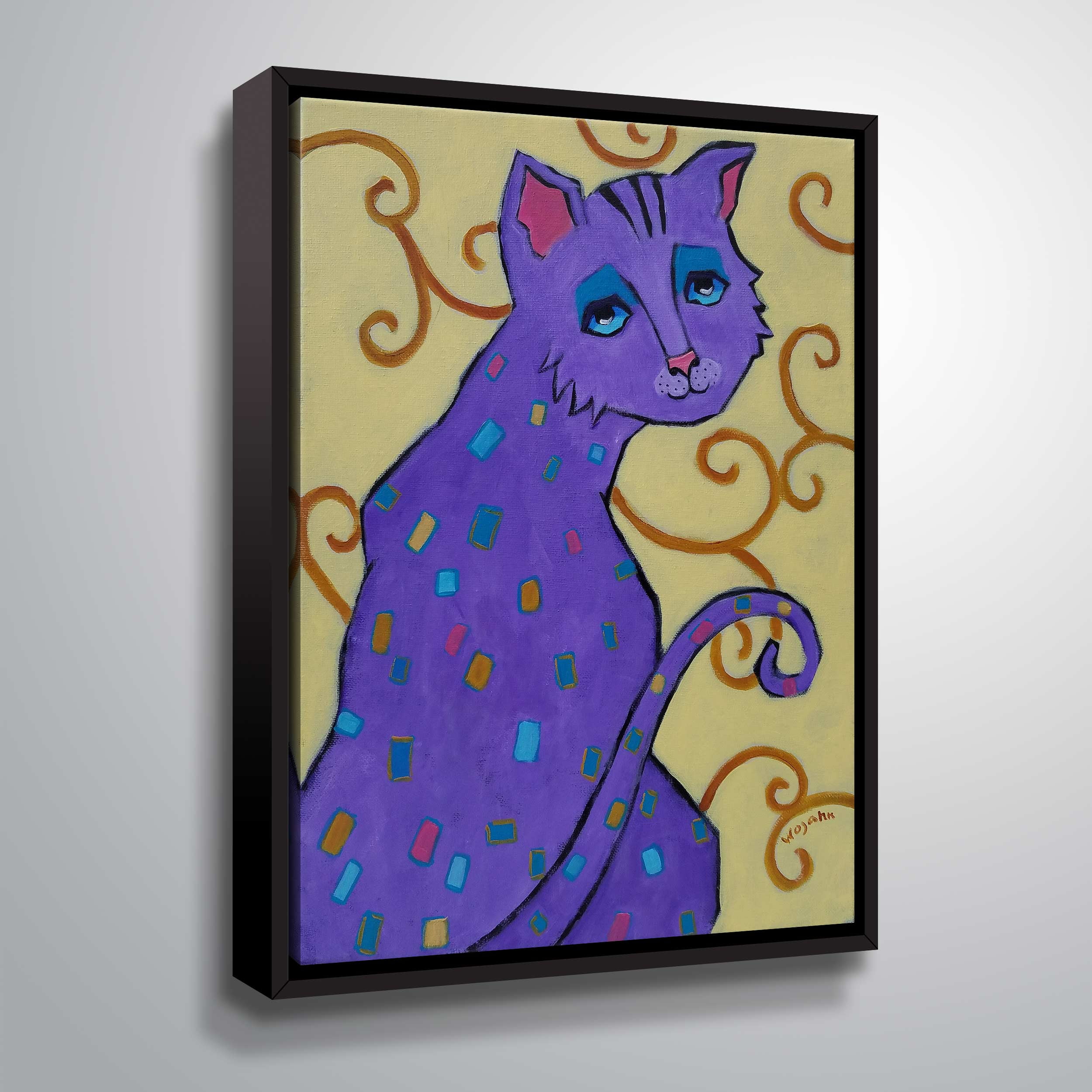 ArtWall Violet, Gallery Wrapped Floater-framed Canvas by Holly Wojahn