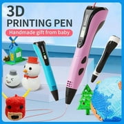 ArtZup 3D Printing Pen With Display Screen, Blue Doodle Pen, Includes 5 Colors of PLA Filament Refill, Newest 2024 Model