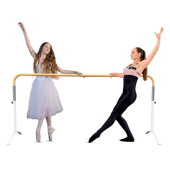 Artan Balance Ballet Barre 8ft - White Curved Single Dance Barre for Home or Studio - Ballet Bar Ideal for Stretch, Pilates, Dance and Active Workouts - Portable Barre Suitable for Kids and Adults
