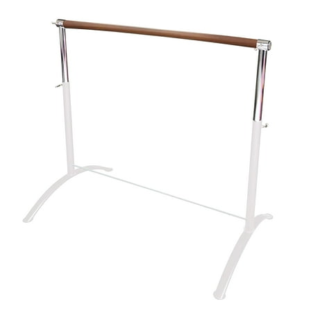 Artan Balance Height Adjustable Single Bar Ballet Barre for Kids & Adults - 4ft, White Curved