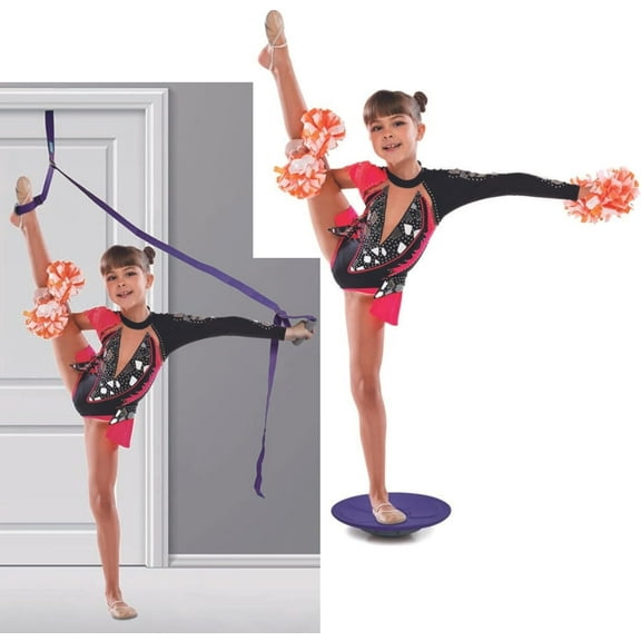 Artan Balance Disc Core Balance Board and Flexibility Equipment Strap - Purple, Large, 2 Pc. Set