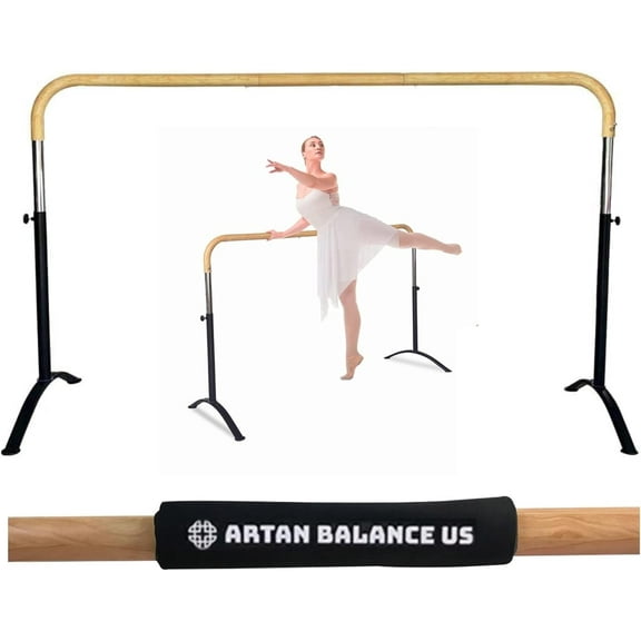 Artan Balance Portable Ballet Barre for Kids & Adults, 6ft Extendable to 12ft Bar with Curved Shape