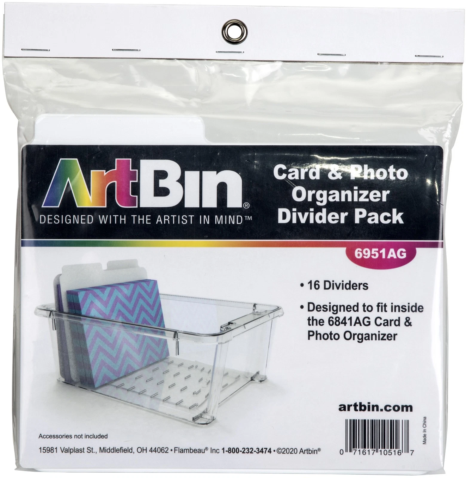 Artbin Card & Photo Organizer Divider Packs 16/Pkg-4"X8.25"