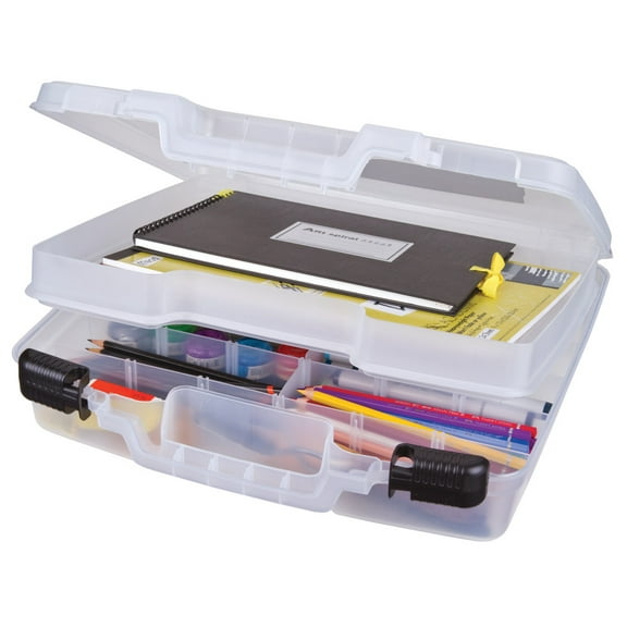 Artbin Quick View Craft Storage Case, 15" Deep Base, Divided With Lift-Out Compartment