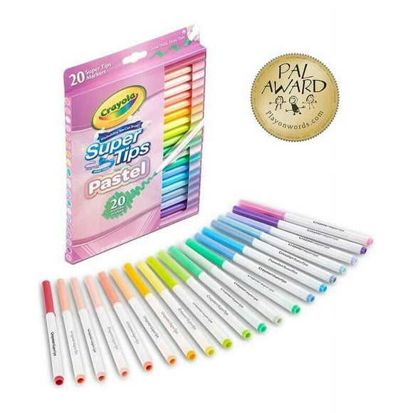 Artbin 587516 Washable Super Tips Pastel Markers, 20 Count