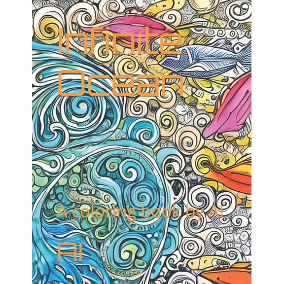 Artbooks by AI: Infinite Ocean : A coloring book by AI (Paperback)