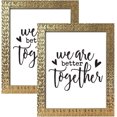 thumbnail image 1 of ArtbyHannah 2 Pack 8x10 inch Gold Picture Frame Sets for Valentine's Day TableTop Display Wall Mounting, Photo Frames for Home Decor, Wedding, Living Room, Mother's Day Gifts, 1 of 11