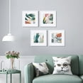 thumbnail image 1 of ArtbyHannah 4 piece 10x10 inch Botanical Gallery Wall Frame Set, White Square Picture Frame Set for Home and Office, 1 of 10