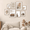 thumbnail image 1 of ArtbyHannah 8 Piece Natural Gallery Wall Photo Frame Set, Modern Landscape Wall Decor for Home and Office, Mother's Day Gift for Home Decor, 1 of 11