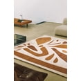 thumbnail image 1 of Artcore Tufted Brown Boho Abstract Area Rugs, 5 x 8, Handmade Wool, 1 of 4