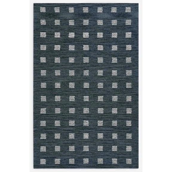 Artcore Geometric Tufted Blue Geometric Area Rugs, 9' x 12'