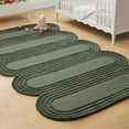 thumbnail image 1 of Artcore Hand Tufted Wool Oblong Scalloped Area Rug for High Traffic (Green, 7x10), 1 of 4