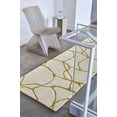 thumbnail image 1 of Artcore Modern Hand Tufted Yellow Wool Area Rug, Abstract Stone Geometric Design with Cotton Backing, Indoor Decorative Rug for Living Room & Bedroom, 5 x 8 ft, 1 of 5
