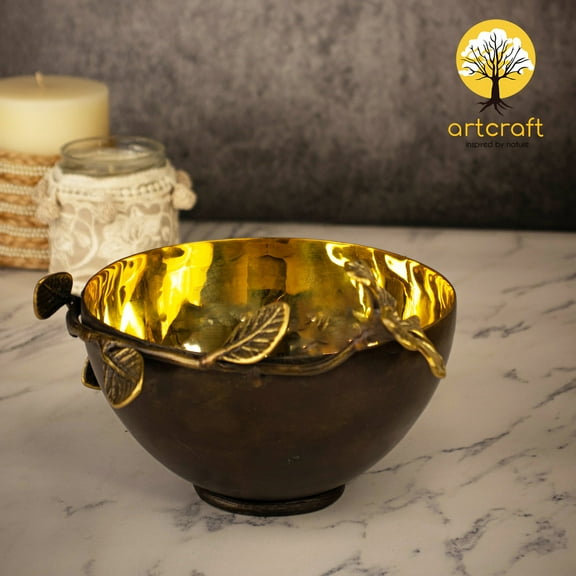 Artcraft Bowl with Leaves Table Décor - Small